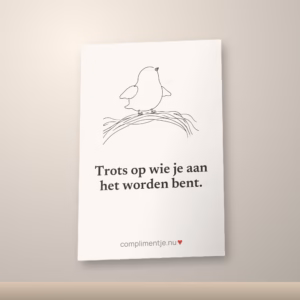 Trots op jou kaart, trots op wie je aan het worden bent